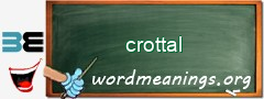 WordMeaning blackboard for crottal